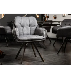 Krzesło Lounger obrotowe 180 stopni szare