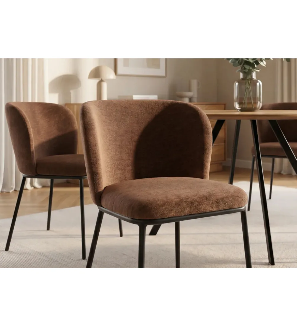 Krzesło LYON 75 cm brązowe