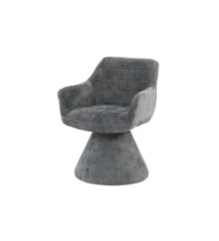 Krzesło obrotowe AMBIENTO 79 cm 180 stopni chenille szare