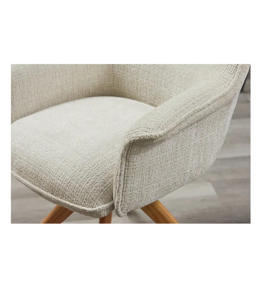 Krzesło obrotowe LE GRAND chenille beige