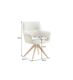 Krzesło obrotowe LE GRAND chenille beige