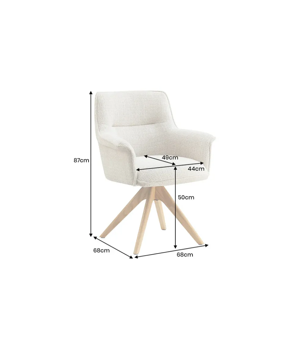Krzesło obrotowe LE GRAND chenille beige