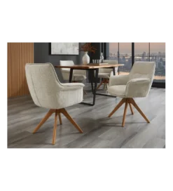 Krzesło obrotowe LE GRAND chenille beige