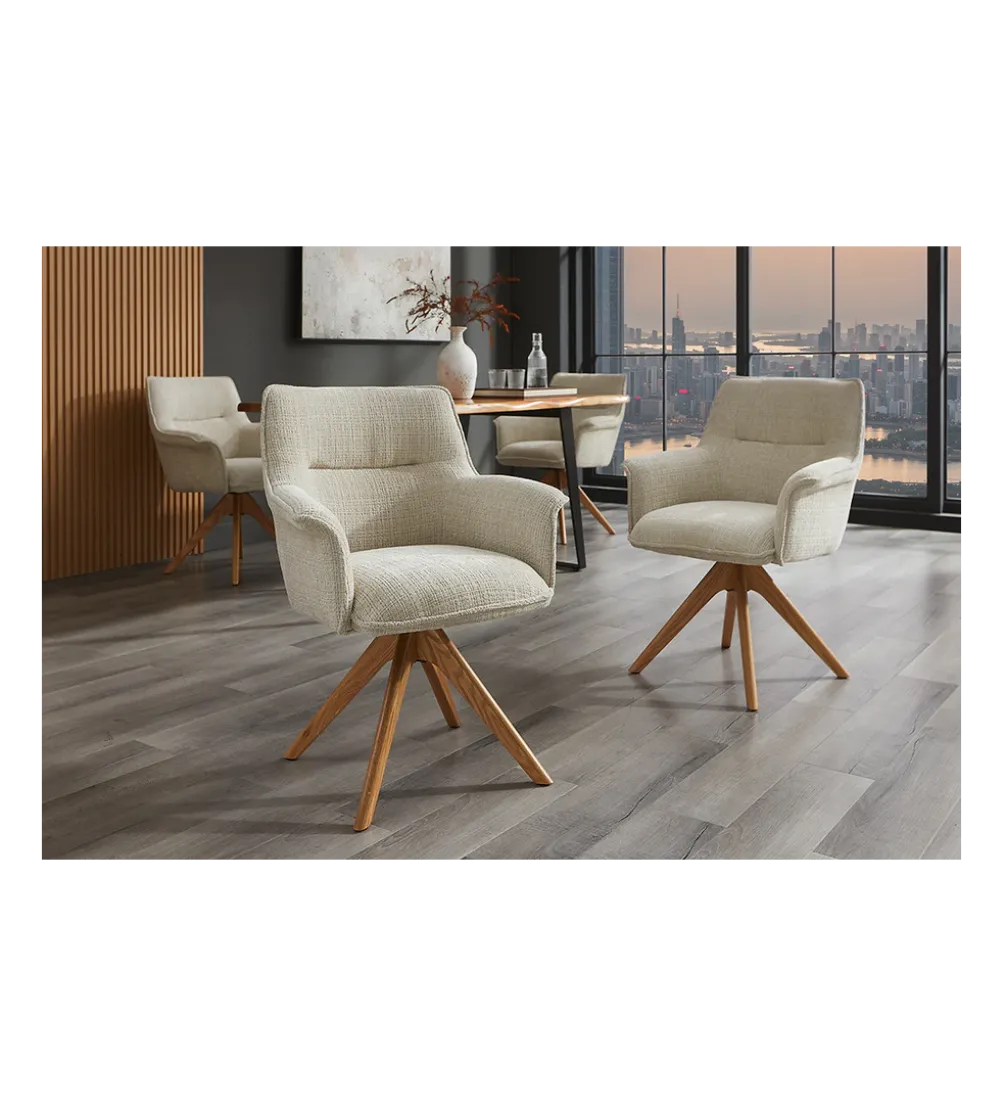 Krzesło obrotowe LE GRAND chenille beige