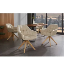 Krzesło obrotowe PAPILLON 83 cm 180 stopni beżowe