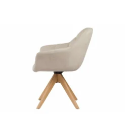 Krzesło obrotowe PAPILLON 83 cm 180 stopni beżowe