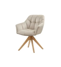Krzesło obrotowe PAPILLON 83 cm 180 stopni beżowe