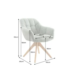 Krzesło obrotowe PAPILLON 83 cm 180 stopni zielone