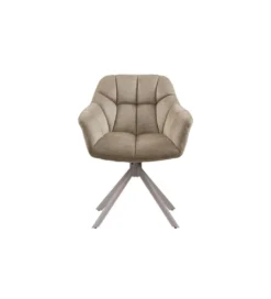 Krzesło obrotowe PAPILLON 83 cm 180 stopni beżowe szare