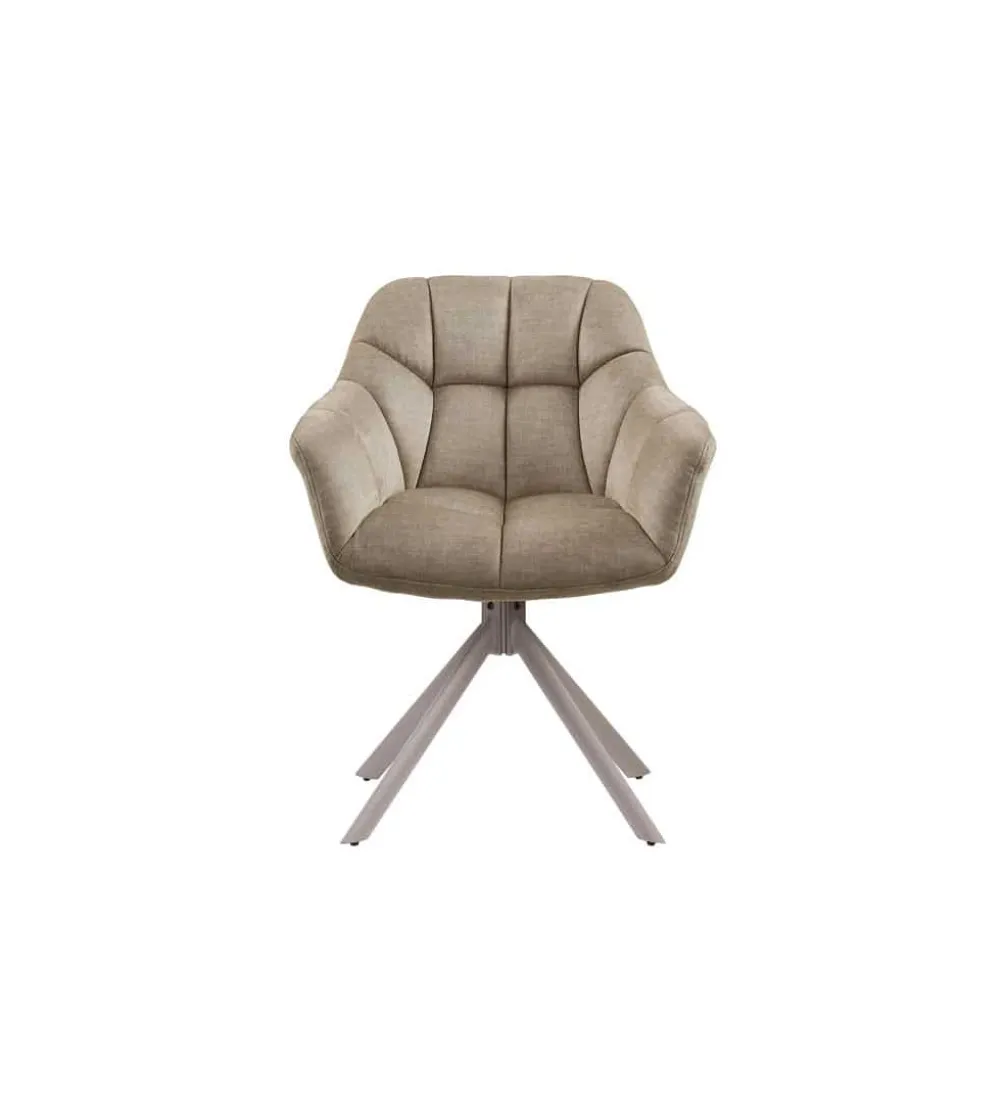 Krzesło obrotowe PAPILLON 83 cm 180 stopni beżowe szare
