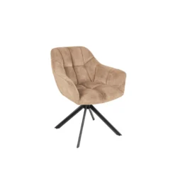 Krzesło obrotowe PAPILLON 83 cm 180 stopni champagne beżowe
