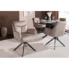 Krzesło obrotowe PROMETHEUS 88 cm 180 stopni welwet taupe