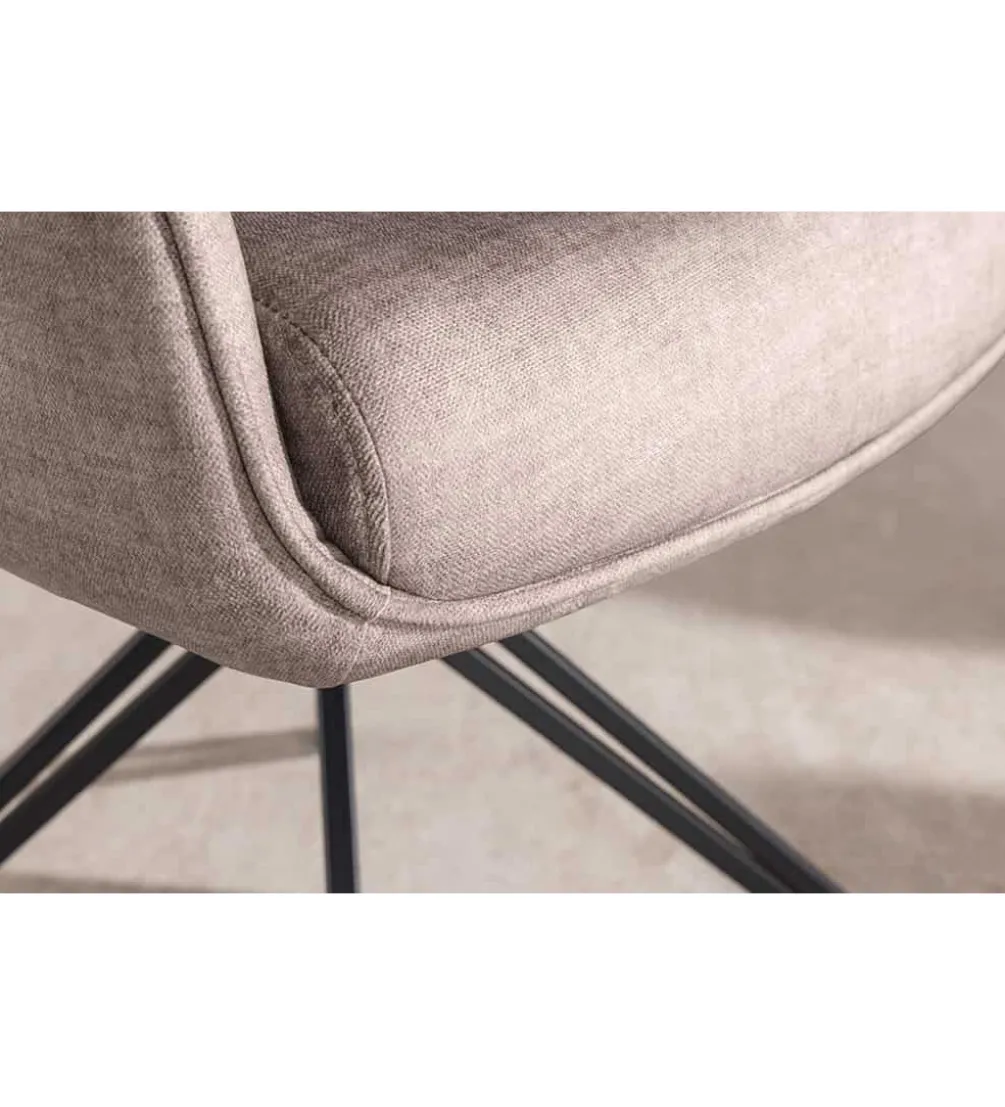 Krzesło obrotowe PROMETHEUS 88 cm 180 stopni welwet taupe