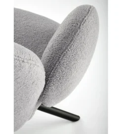 Krzesło obrotowe 180 stopni TONGA Bouclé szare