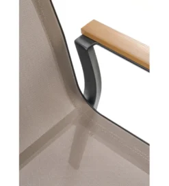 Krzesło ogrodowe FIERRO 88 cm czarny brązowy