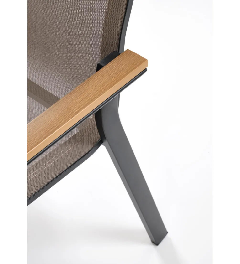 Krzesło ogrodowe FIERRO 88 cm czarny brązowy