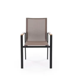Krzesło ogrodowe FIERRO 88 cm czarny brązowy