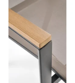 Krzesło ogrodowe FIERRO 88 cm czarny brązowy