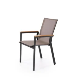 Krzesło ogrodowe FIERRO 88 cm czarny brązowy