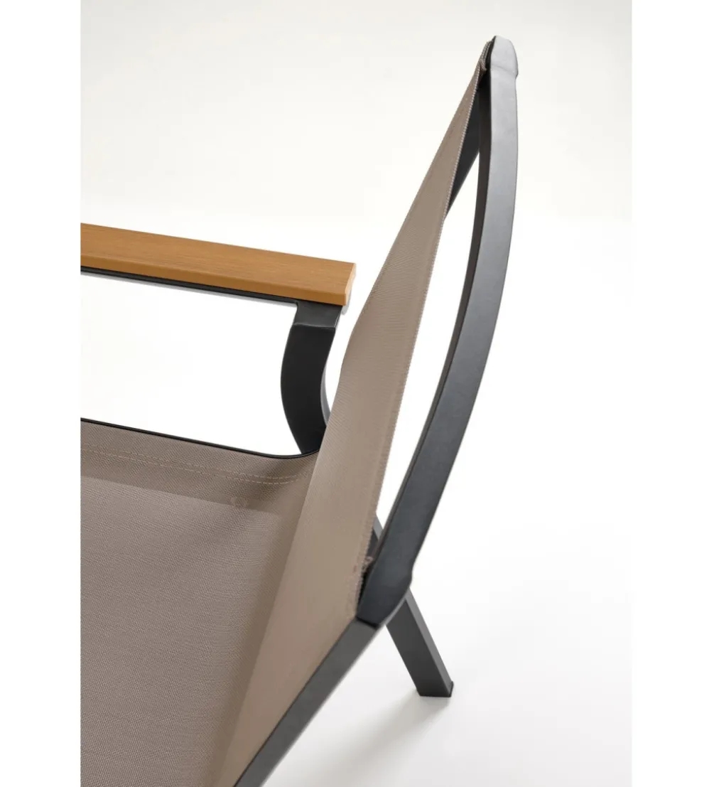 Krzesło ogrodowe FIERRO 88 cm czarny brązowy