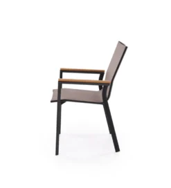 Krzesło ogrodowe FIERRO 88 cm czarny brązowy