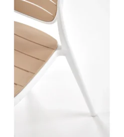 Krzesło ogrodowe K529 83 cm białe naturalne