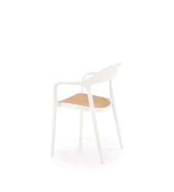 Krzesło ogrodowe K530 80 cm białe naturalne
