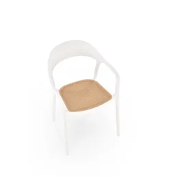 Krzesło ogrodowe K530 80 cm białe naturalne