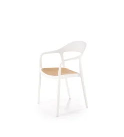 Krzesło ogrodowe K530 80 cm białe naturalne