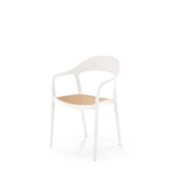 Krzesło ogrodowe K530 80 cm białe naturalne