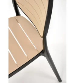 Krzesło ogrodowe K529 83 cm czarne naturalne