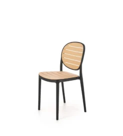 Krzesło ogrodowe K529 83 cm czarne naturalne