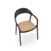 Krzesło ogrodowe K530 80 cm czarne naturalne