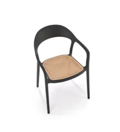 Krzesło ogrodowe K530 80 cm czarne naturalne