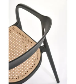 Krzesło ogrodowe K530 80 cm czarne naturalne