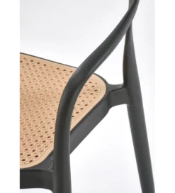 Krzesło ogrodowe K530 80 cm czarne naturalne