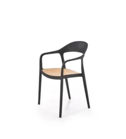 Krzesło ogrodowe K530 80 cm czarne naturalne