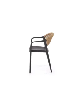 Krzesło ogrodowe K582 78 cm czarny naturalny