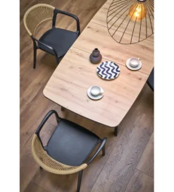 Krzesło ogrodowe K582 78 cm czarny naturalny