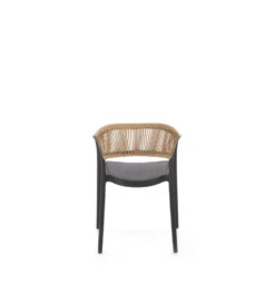 Krzesło ogrodowe K582 78 cm czarny naturalny