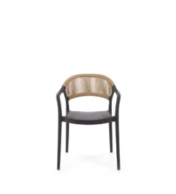 Krzesło ogrodowe K582 78 cm czarny naturalny