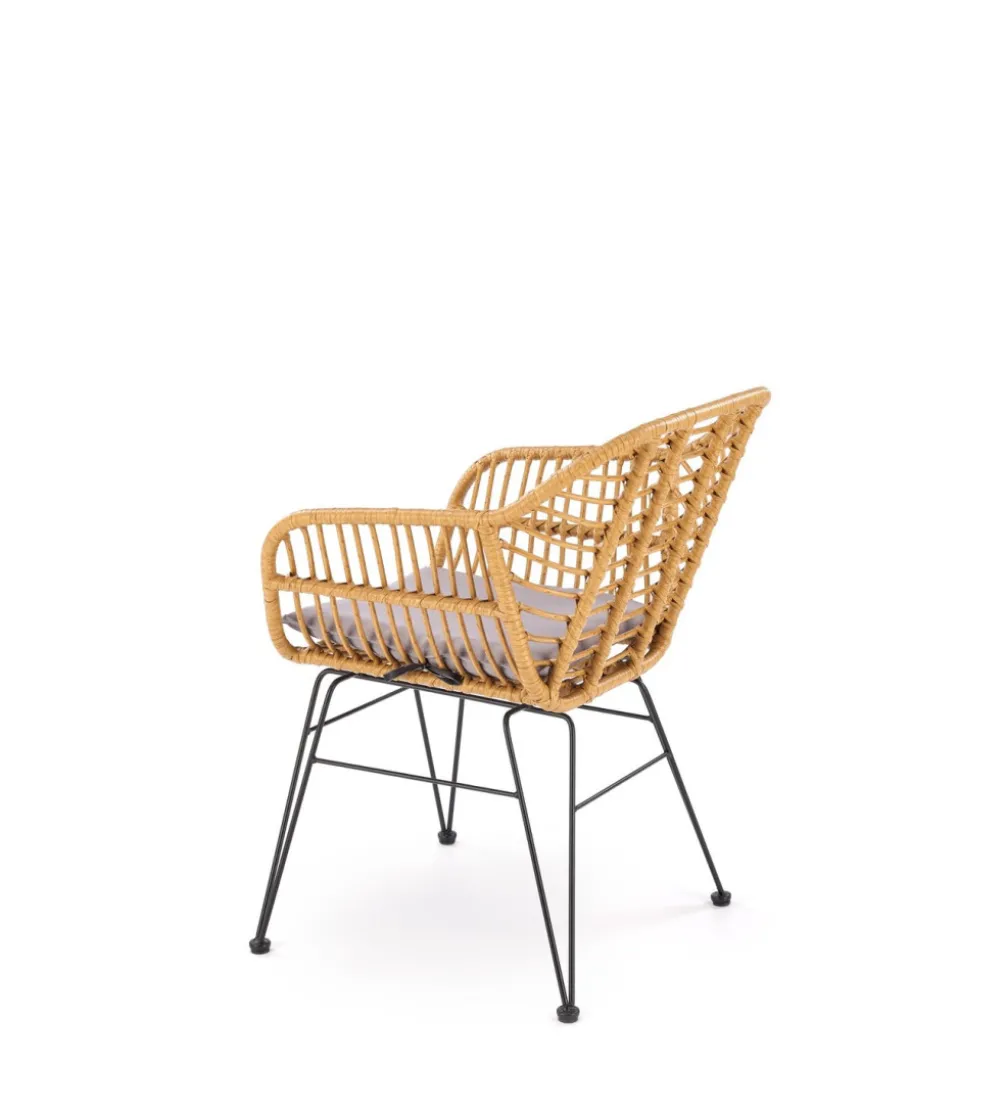 Krzesło ogrodowe K541 77 cm naturalne czarne