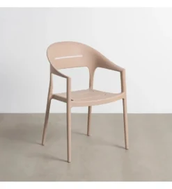 Krzesło ogrodowe LUCEROS 83 cm beżowe