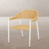 Krzesło ogrodowe NIVA 80 cm białe naturalne