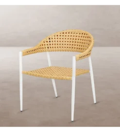 Krzesło ogrodowe NIVA 80 cm białe naturalne