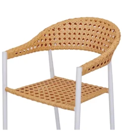 Krzesło ogrodowe NIVA 80 cm białe naturalne