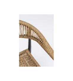 Krzesło ogrodowe PALMA 78 cm czarne naturalne