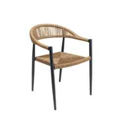 Krzesło ogrodowe PALMA 78 cm czarne naturalne
