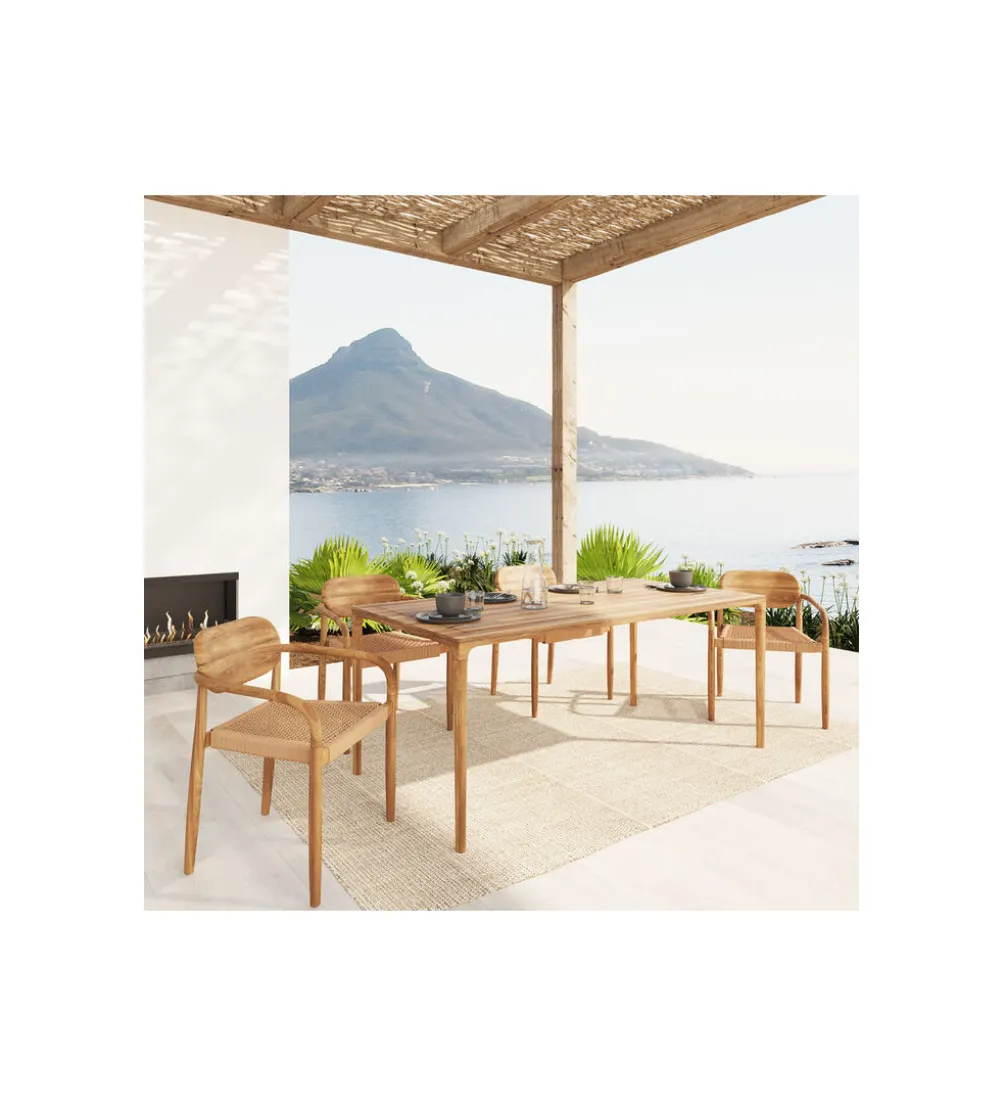 Krzesło ogrodowe SOLE MIO 80 cm drewno teak