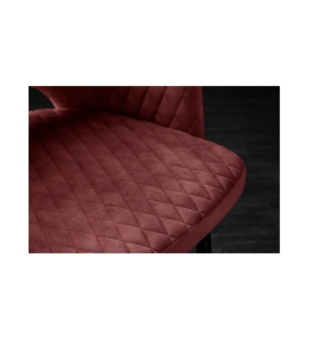 Krzesło Paris Velvet czerwono bordowe